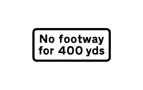Preview of the 547.3 No footway 400 yd symbol, block RKW_547_3