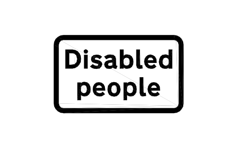 Preview of the 547.4 Disabled pedestrians symbol, block RKW_547_4