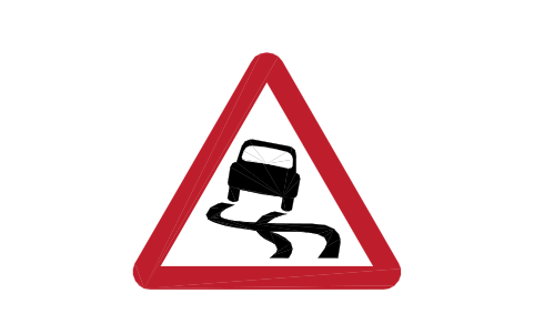 Preview of the 557 Slippery road symbol, block RKW_557