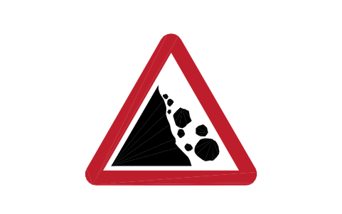 Preview of the 559 Falling rocks symbol, block RKW_559