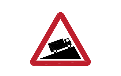Preview of the 583 Slow vehicles on incline symbol, block RKW_583
