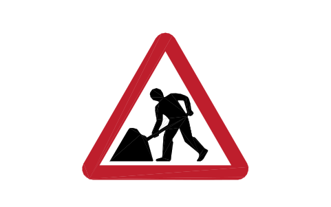 Preview of the 7001 Roadworks notice symbol, block RKW_7001