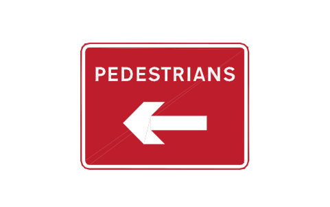 Preview of the 7018 Pedestrian diversion symbol, block RKW_7018