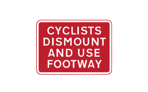 Preview of the 7018.1 Cyclists dismount symbol, block RKW_7018_1