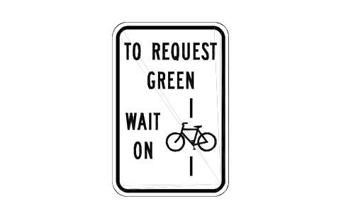 Vorschau des Symbols R10-22 Bike request green, Block RSU_R10_22