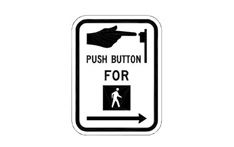 Vorschau des Symbols R10-3 Push button, walk, Block RSU_R10_3