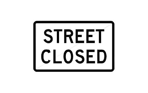 Vorschau des Symbols R11-2a Street closed, Block RSU_R11_2a