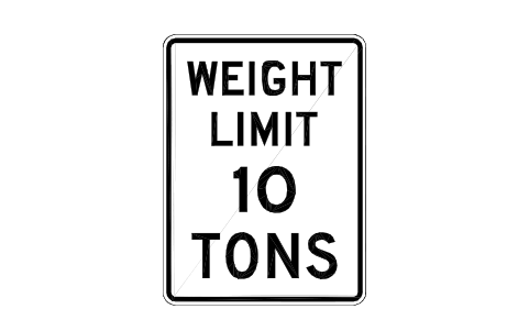 Vorschau des Symbols R12-1 Weight limit, Block RSU_R12_1