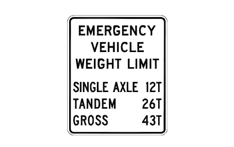 Vorschau des Symbols R12-7 Weight limit, emerg., Block RSU_R12_7