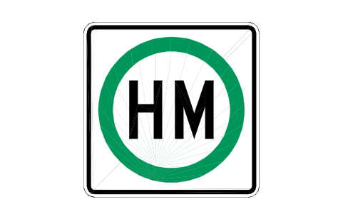 Vorschau des Symbols R14-2 Hazmat route, Block RSU_R14_2