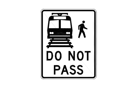 Vorschau des Symbols R15-5 No pass, light rail, Block RSU_R15_5