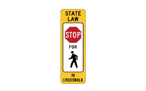 Vorschau des Symbols R1-6a In-street ped, stop, Block RSU_R1_6a