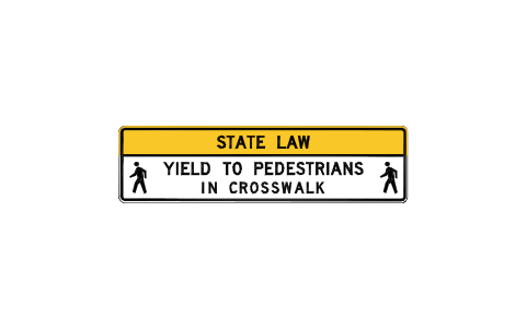 Vorschau des Symbols R1-9 Overhead ped, yield, Block RSU_R1_9