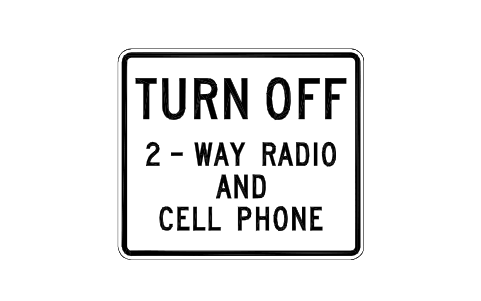 Vorschau des Symbols R22-2 Turn off radio, phone, Block RSU_R22_2