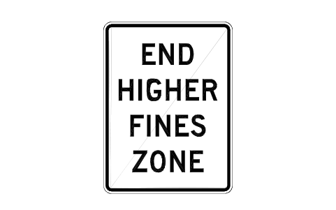 Vorschau des Symbols R2-11 End higher fines, Block RSU_R2_11