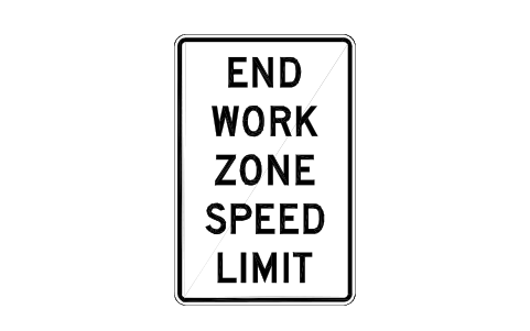 Vorschau des Symbols R2-12 End work zone speed, Block RSU_R2_12