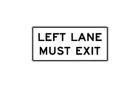 Vorschau des Symbols R3-33 Lane must exit, Block RSU_R3_33