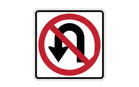 Vorschau des Symbols R3-4 No U-turn, Block RSU_R3_4