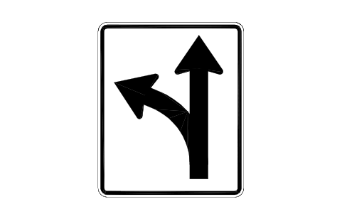 Vorschau des Symbols R3-6L Thru and left, Block RSU_R3_6L