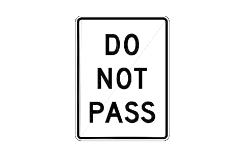 Vorschau des Symbols R4-1 Do not pass, Block RSU_R4_1