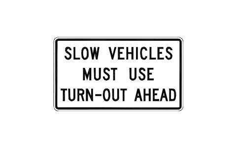 Vorschau des Symbols R4-13 Slow vehicles turn-out, Block RSU_R4_13