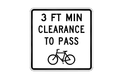 Vorschau des Symbols R4-19 Bike passing clearance, Block RSU_R4_19