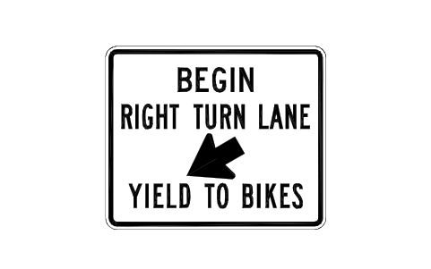 Vorschau des Symbols R4-4 Right turn yield bikes, Block RSU_R4_4