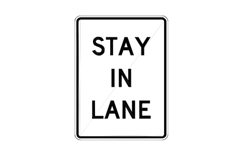 Vorschau des Symbols R4-9 Stay in lane, Block RSU_R4_9