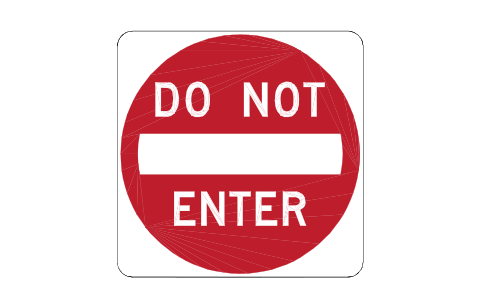 Vorschau des Symbols R5-1 Do not enter, Block RSU_R5_1