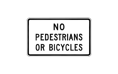 Vorschau des Symbols R5-10b No peds or bikes, Block RSU_R5_10b
