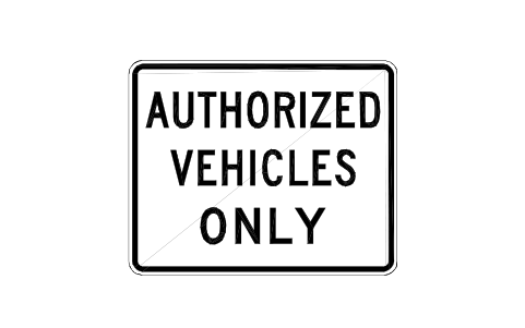 Vorschau des Symbols R5-11 Authorized only, Block RSU_R5_11