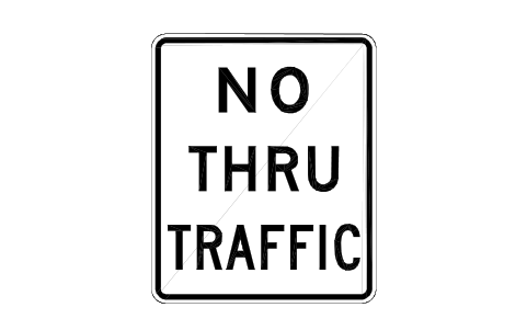 Vorschau des Symbols R5-12 No through traffic, Block RSU_R5_12