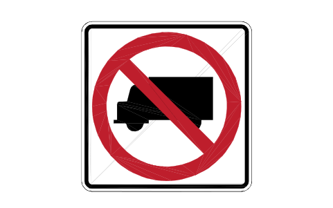 Vorschau des Symbols R5-2 No trucks, Block RSU_R5_2