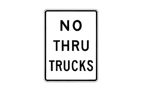 Vorschau des Symbols R5-2b No through trucks, Block RSU_R5_2b