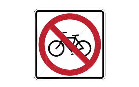 Vorschau des Symbols R5-6 No bicycles, Block RSU_R5_6