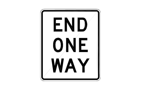Vorschau des Symbols R6-7 End one way, Block RSU_R6_7