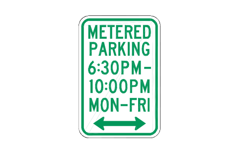 Vorschau des Symbols R7-22 Metered parking, Block RSU_R7_22