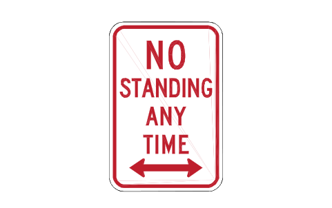 Vorschau des Symbols R7-4 No standing any time, Block RSU_R7_4