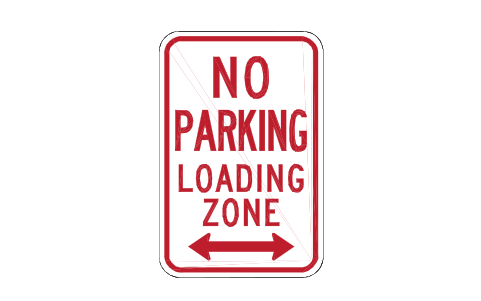 Vorschau des Symbols R7-6 No parking, loading, Block RSU_R7_6