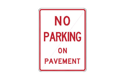 Vorschau des Symbols R8-1 No parking on pavement, Block RSU_R8_1