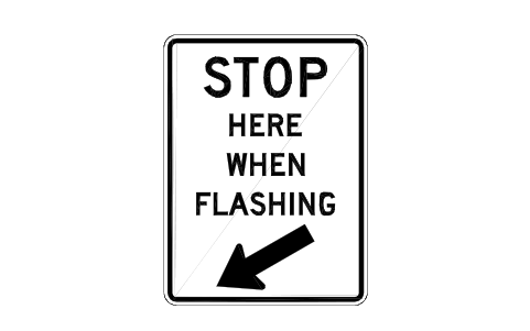 Vorschau des Symbols R8-10 Stop here if flashing, Block RSU_R8_10