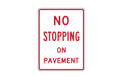 Vorschau des Symbols R8-5 No stopping, pavement, Block RSU_R8_5