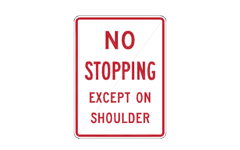 Vorschau des Symbols R8-6 No stopping, shoulder, Block RSU_R8_6