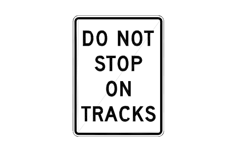 Vorschau des Symbols R8-8 Do not stop on tracks, Block RSU_R8_8