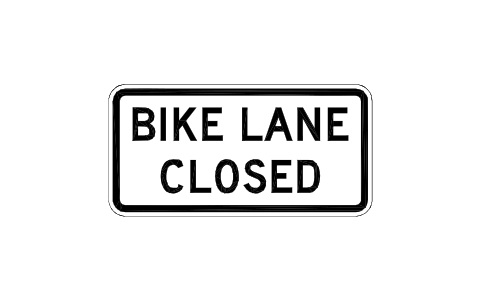 Vorschau des Symbols R9-12 Bike lane closed, Block RSU_R9_12