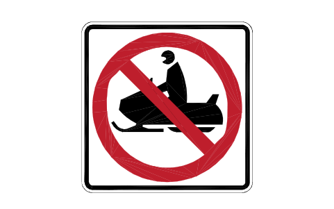 Vorschau des Symbols R9-15 No snowmobiles, Block RSU_R9_15