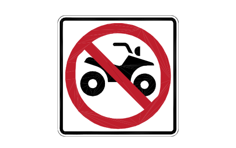 Vorschau des Symbols R9-16 No ATVs, Block RSU_R9_16