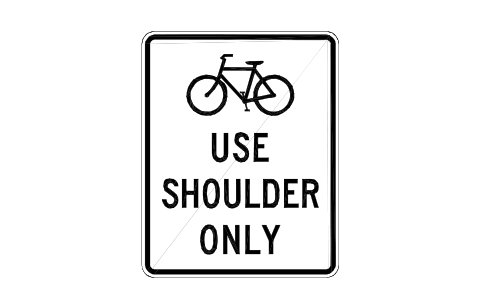 Vorschau des Symbols R9-21 Bikes use shoulder, Block RSU_R9_21