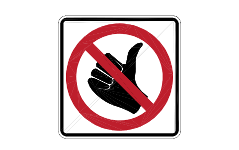 Vorschau des Symbols R9-4 No hitchhiking, Block RSU_R9_4