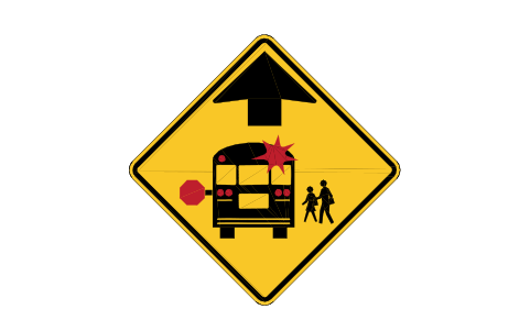 Preview of the S3-1 School bus stop ahead symbol, block RSW_S3_1